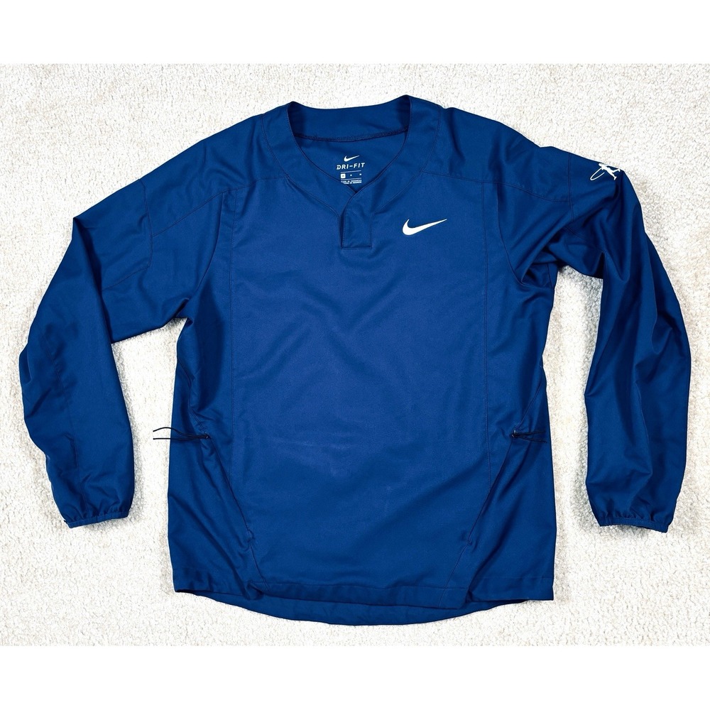 Nike Dri-FIT Mens Baseball Pullover Windbreaker Jacket Lightweight Pockets Med